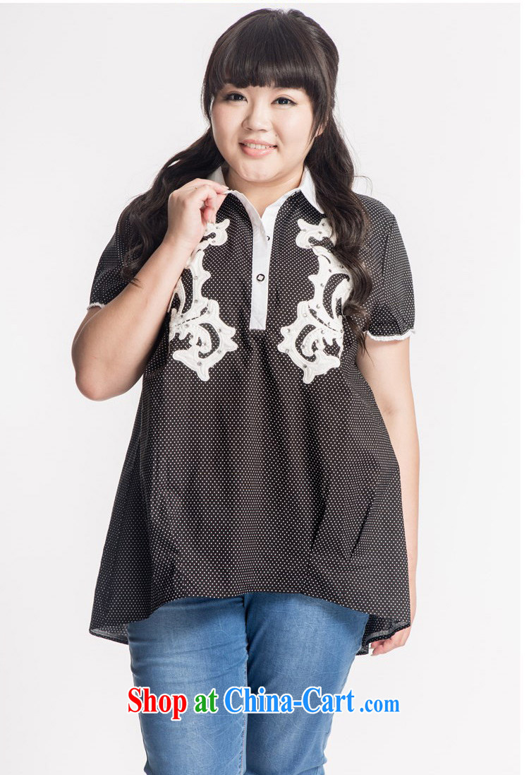 Thick Ljubljana summer 2015 new liberal Korean female, long, and indeed increase, cotton short-sleeved shirt T 8383 black 138 (XXXXXL) pictures, price, brand platters! Elections are good character, the national distribution, so why buy now enjoy more preferential! Health