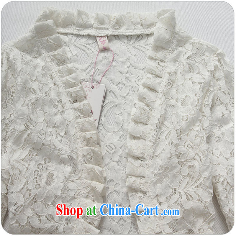 Constitution, and, indeed, blouses, new season 4 100 a knitting lace jacket thick mm sweet language Empty Web flower dress shawl small jacket cardigan white 2XL 135 - 155 jack, constitution, and, shopping on the Internet