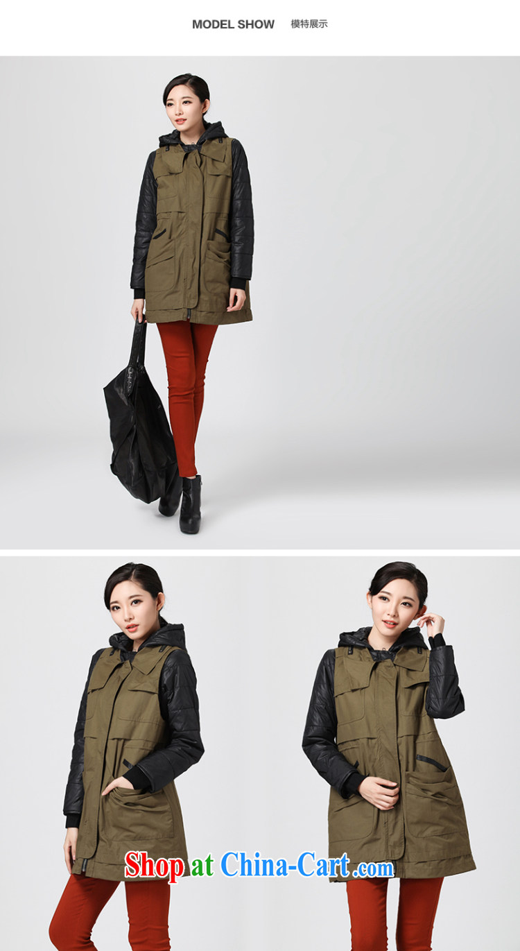 Water of winter 2014 Korean version of the greater, new cap two-piece cotton clothing, long, thick parka brigades