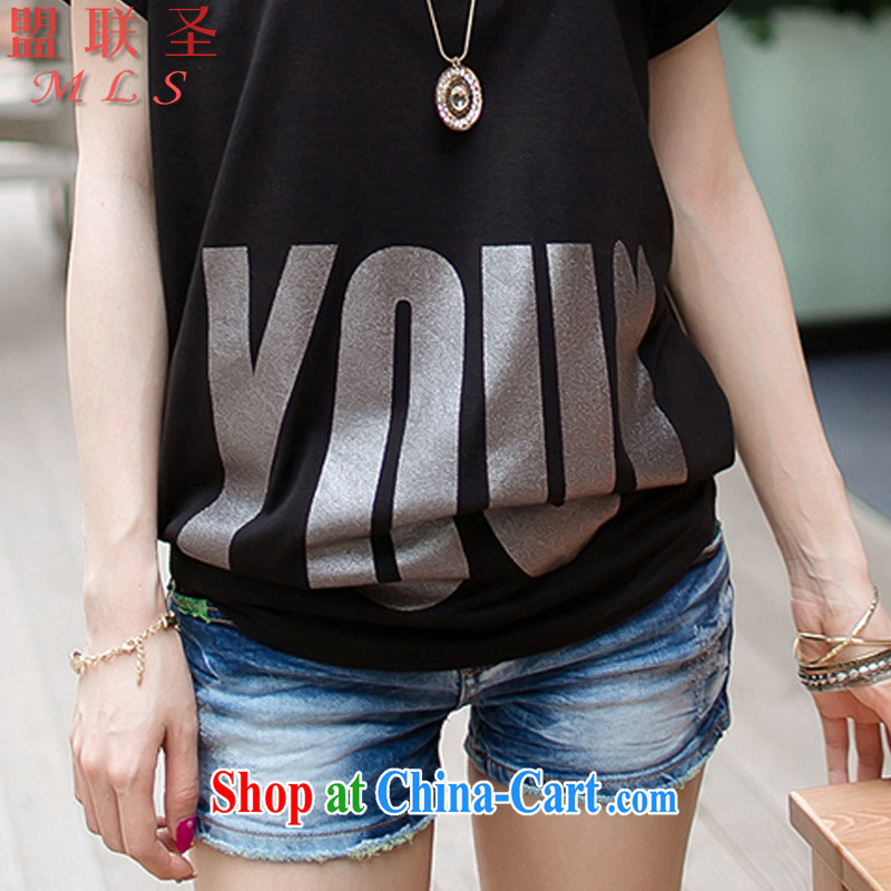 ASEAN, the 2015 summer new female Korean version the code Lounge Terrace shoulder graphics thin T pension women 6003 black XL 130 - 150 jack, ASEAN, the Holy, and shopping on the Internet
