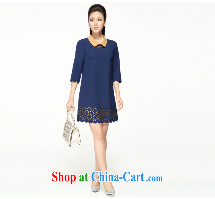 The Mecca indeed XL women early autumn 2014 the new fat burning mm flower tiles loose dress 43,381 blue L pictures, price, brand platters! Elections are good character, the national distribution, so why buy now enjoy more preferential! Health