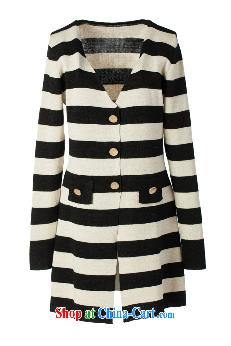 4 9 early in the fat increase, female fat MM autumn 2014 the new Korean temperament, long wool cardigan striped 4 XL (46 yards), pictures, price, brand platters! Elections are good character, the national distribution, so why buy now enjoy more preferential! Health