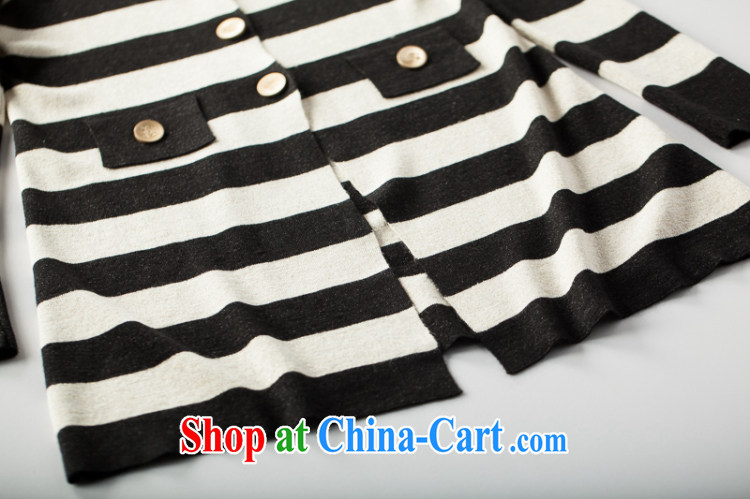 4 9 early in the fat increase, female fat MM autumn 2014 the new Korean temperament, long wool cardigan striped 4 XL (46 yards), pictures, price, brand platters! Elections are good character, the national distribution, so why buy now enjoy more preferential! Health