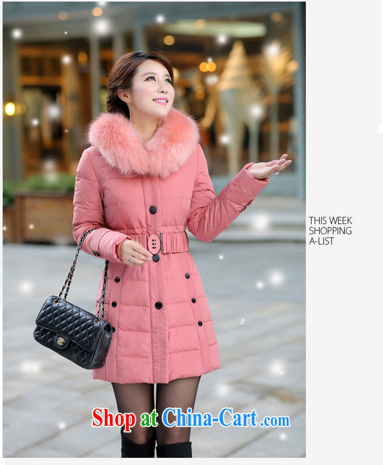 Let Bai colorful 2014 winter clothing new, larger female, long, thick duvet cotton suit Female DMY #113 pre-sale pink 5 XL pictures, price, brand platters! Elections are good character, the national distribution, so why buy now enjoy more preferential! Health