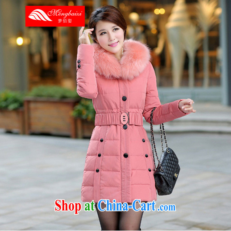 Let Bai colorful 2014 winter clothing new, large, female, long, thick duvet cotton suit Female DMY 113 #pre-sale pink 5 XL dream Bai beauty, shopping on the Internet