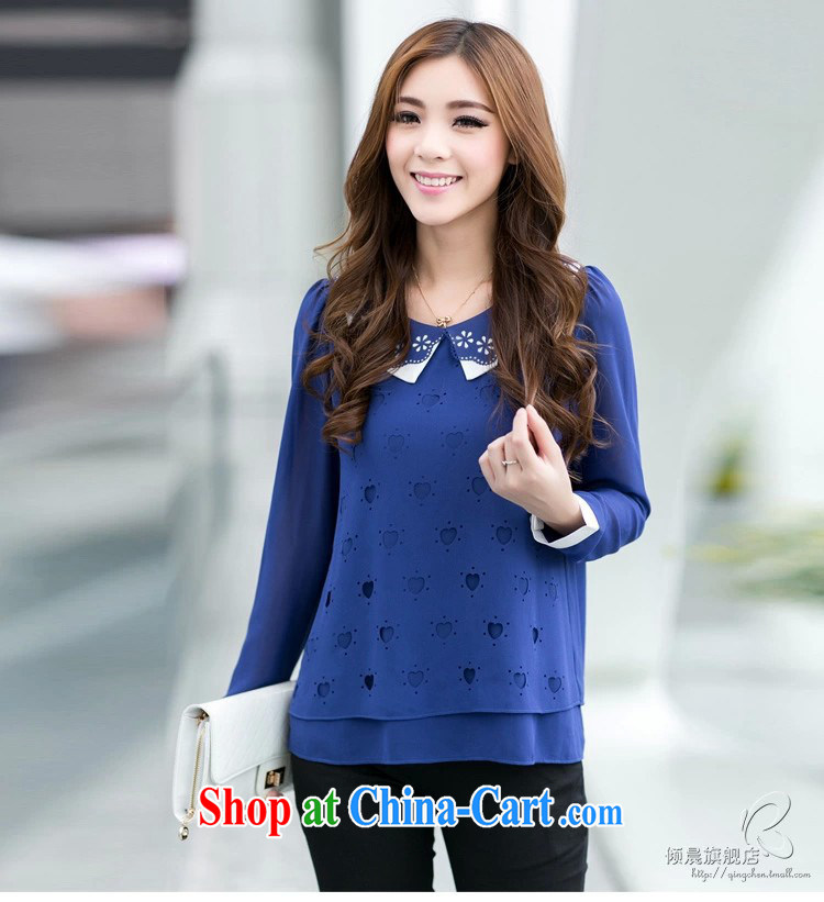 2014 new autumn Women's clothes knocked color small lapel Korean lady cut flowers long-sleeved style snow woven shirts F 6305 red XXXXL pictures, price, brand platters! Elections are good character, the national distribution, so why buy now enjoy more preferential! Health