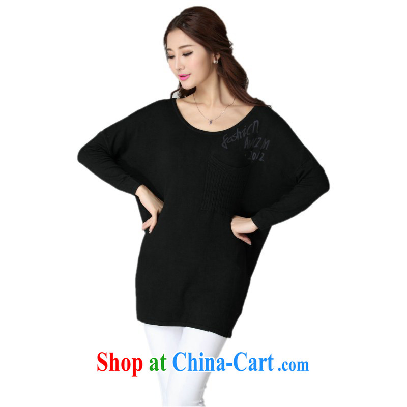The delivery package as soon as possible the autumn 2014 the Korean edition bat long-sleeved knit shirts and ventricular hypertrophy, knitted sweaters, gown Simple casual graphics thin short black are Code about 130 - 190 jack, land is still the garment, and shopping on the Internet
