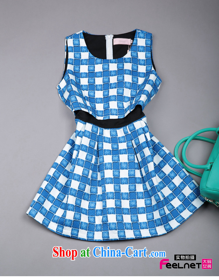 Feelnet 2015 spring and summer with new thick mm spring dresses Korean literature in Europe and the Code female graphics thin dresses 1473 large blue code 6 XL pictures, price, brand platters! Elections are good character, the national distribution, so why buy now enjoy more preferential! Health