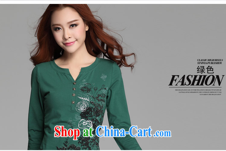 and wind Island 2014 new autumn and replace the fat XL thick MM China National Feng Shui ink stamp V collar long-sleeved larger T pension women 8803 dark L pictures, price, brand platters! Elections are good character, the national distribution, so why buy now enjoy more preferential! Health