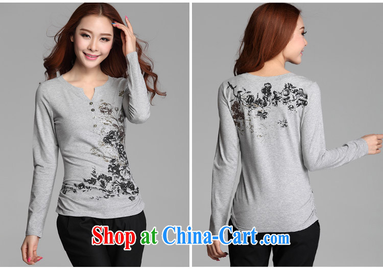 and wind Island 2014 new autumn and replace the fat XL thick MM China National Feng Shui ink stamp V collar long-sleeved larger T pension women 8803 dark L pictures, price, brand platters! Elections are good character, the national distribution, so why buy now enjoy more preferential! Health
