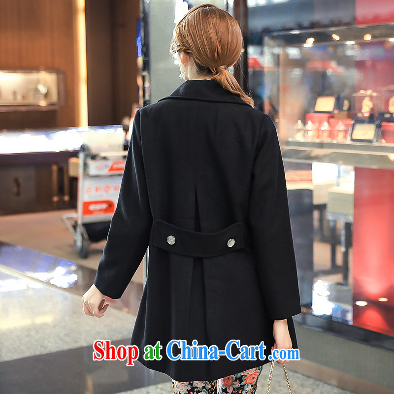 Staff of the fertilizer XL women mm thick autumn and winter 2014 loading new Korean fashion wool? The Quality coat jacket genuine S 5027 black 5 XL, Director (Smeilovly), online shopping