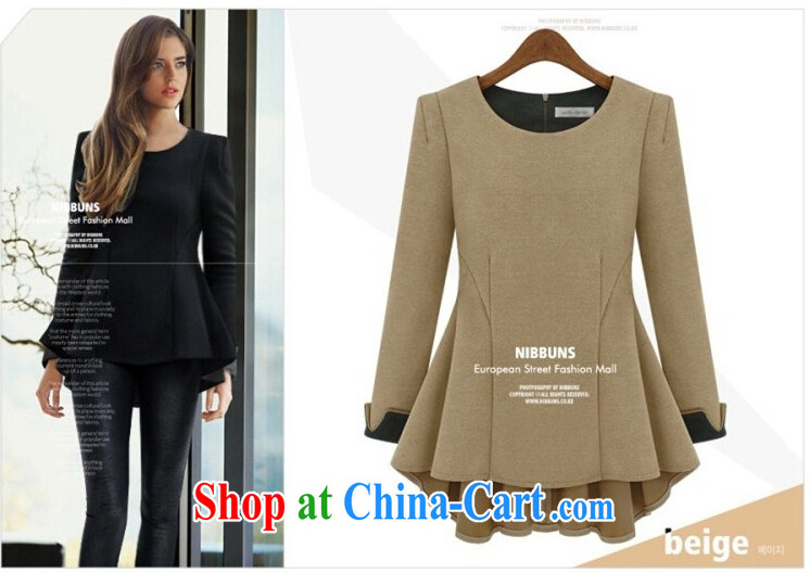 Hua 2015 new, larger female autumn is long-sleeved top, T-shirt thick mm loose video thin increase the fat solid T-shirt of the color code 5 XL pictures, price, brand platters! Elections are good character, the national distribution, so why buy now enjoy more preferential! Health