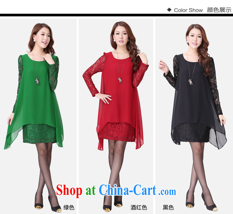 Cloud the larger female 2015 spring loose skirt thick MM long Graphics thin lace spell back and skirt green 5 XL pictures, price, brand platters! Elections are good character, the national distribution, so why buy now enjoy more preferential! Health