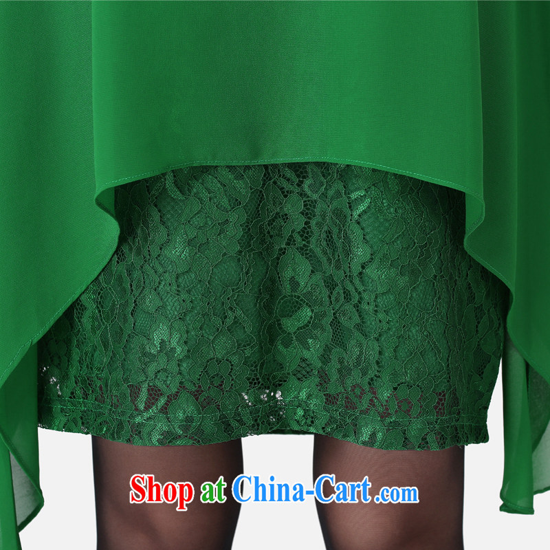 Cloud the larger female 2015 spring loose skirt thick MM long Graphics thin lace spell back and skirt green 5 XL, cloud, and shopping on the Internet