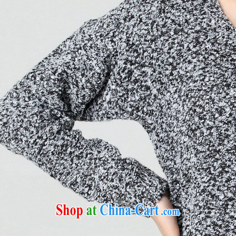 The delivery package as soon as possible e-mail mm thick Winter Sweater dress Warm thick plush gagged them knitted gown long-sleeved Leisure package and dress codes and gray codes are approximately 130 - 190 jack, constitution, Jacob (QIANYAZI), online shopping