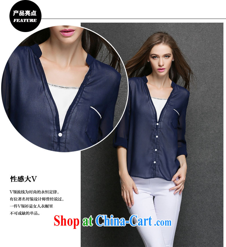 The silk, honey King, women thick MM cultivating spring V collar loose snow woven shirts ZZ 3227 light blue XL (125 jack - 140 Jack through) pictures, price, brand platters! Elections are good character, the national distribution, so why buy now enjoy more preferential! Health