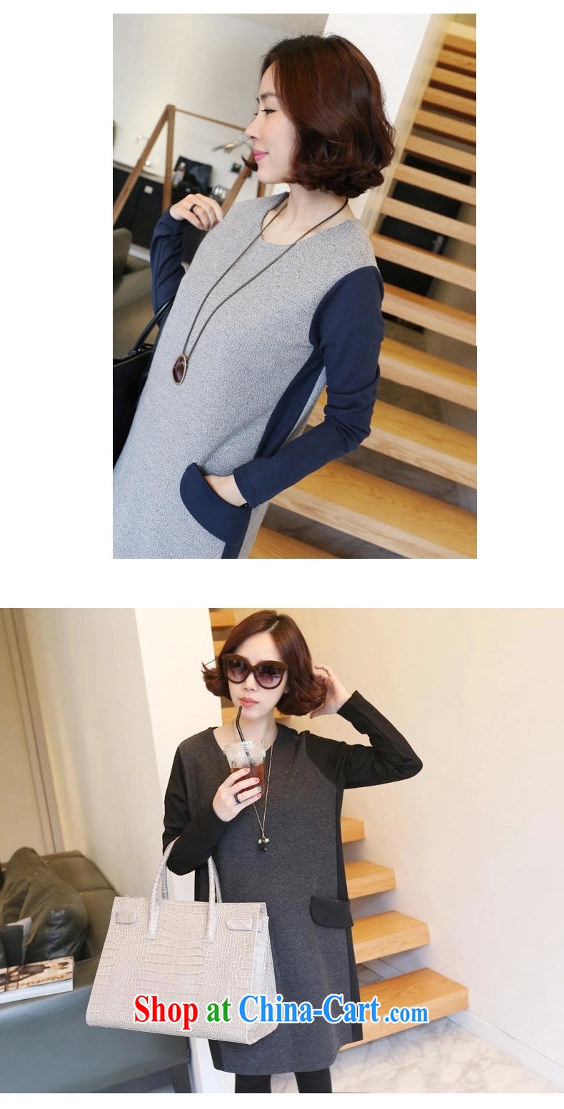 Elizabeth Jacob ballet 2015 spring and summer with Korean Hit color stitching knitted long sleeved dresses 0792 dark gray XXXL pictures, price, brand platters! Elections are good character, the national distribution, so why buy now enjoy more preferential! Health