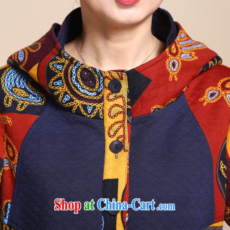 The SSU Mak 2015 spring new thick sister cotton clothing mother's coats, long-yi, the elderly, women with 285 yellow XXL, the SSU Mak, shopping on the Internet