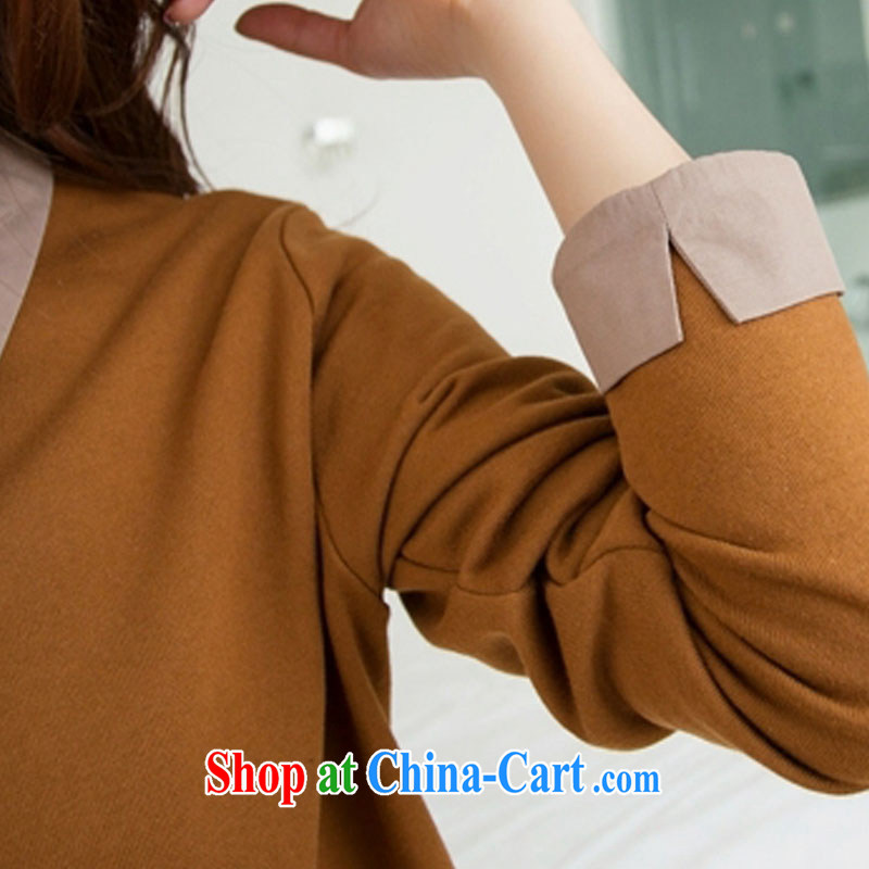 The slave spring 2015 new female lapel stitching T 桖 casual hoodie. The Code female long-sleeved shirt T female solid T-shirt spring 2015 SL and color XXXL, the Slave Trade, and, shopping on the Internet