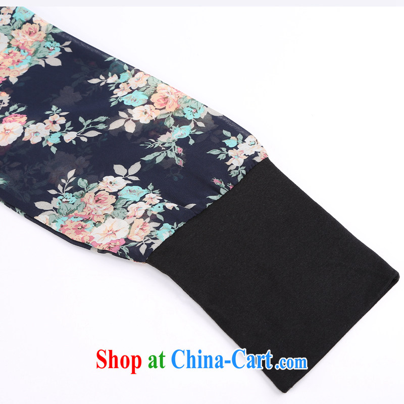 mm thick larger women 2015 summer New, and indeed increase, fat, Video thin, T shirt T-shirt woman 8704 magic black 4XL (spring new products), Shani Flower (Sogni D'oro), online shopping