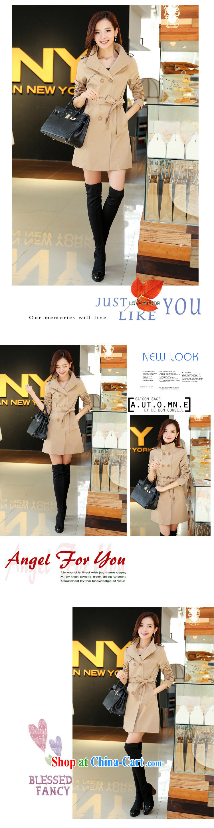 LNCN 2015 spring new XL Korean version in cultivating long lapel wind jacket women jacket beige 4 XL pictures, price, brand platters! Elections are good character, the national distribution, so why buy now enjoy more preferential! Health