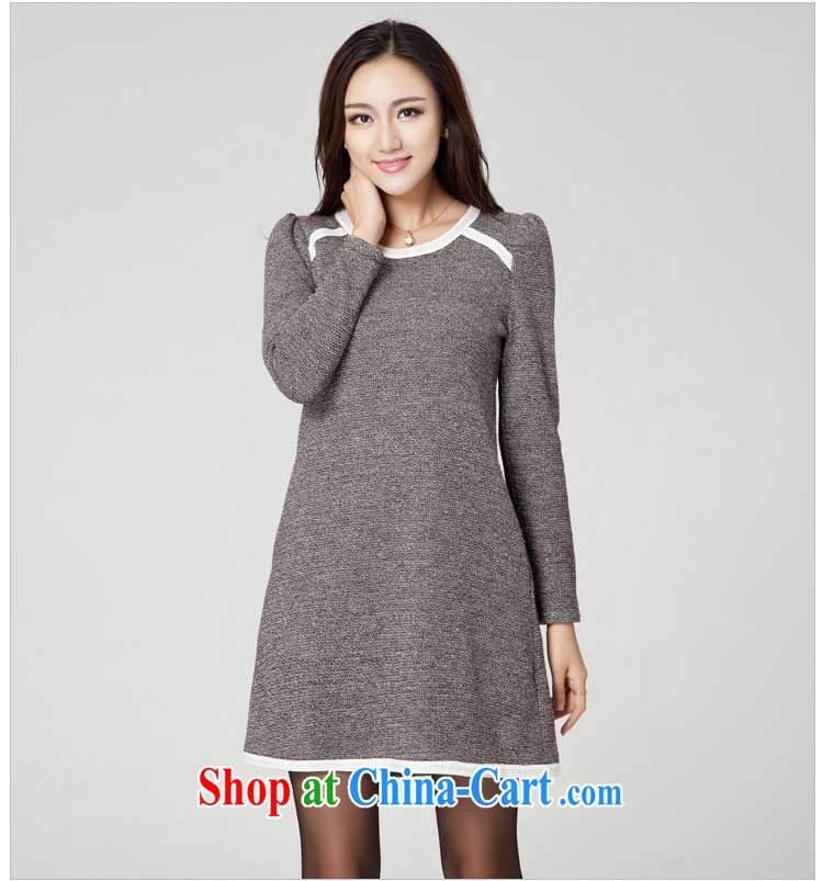 Goss (GOSY) Autumn 2014 the new, larger female fat, cultivating results in Europe and America, a solid color knit long-sleeved dresses gray XXXL pictures, price, brand platters! Elections are good character, the national distribution, so why buy now enjoy more preferential! Health