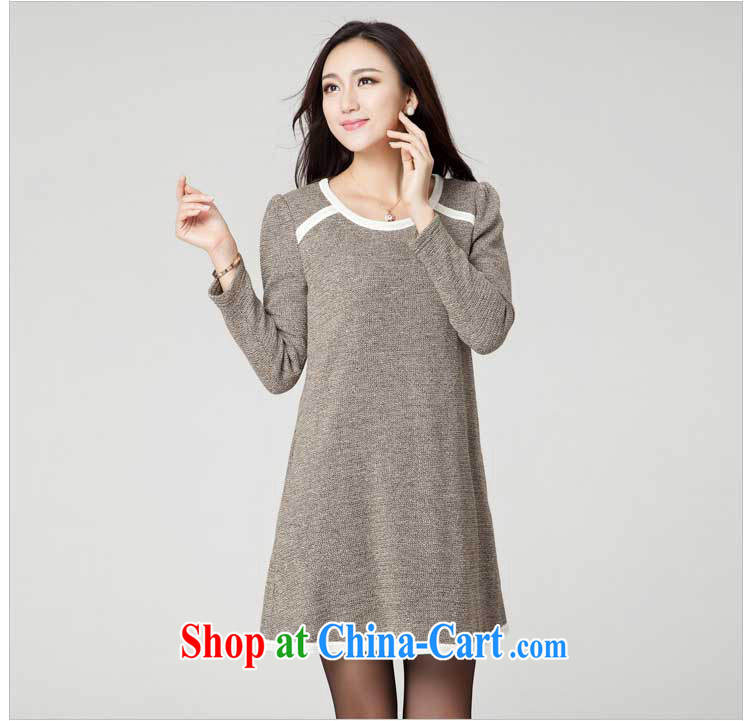 Goss (GOSY) Autumn 2014 the new, larger female fat, cultivating results in Europe and America, a solid color knit long-sleeved dresses gray XXXL pictures, price, brand platters! Elections are good character, the national distribution, so why buy now enjoy more preferential! Health