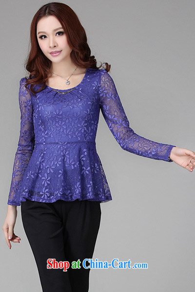 The blue-and, indeed, female lace T pension 2015 thick sister long-sleeved spring new Korean Korean version the waist, sensing the Light cooked small T-shirt T-shirt blue large XL 4 140 - 155 Jack pictures, price, brand platters! Elections are good character, the national distribution, so why buy now enjoy more preferential! Health