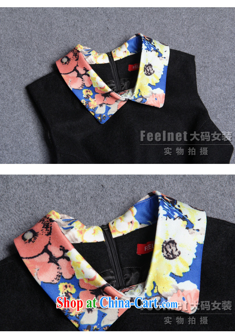 Feelnet mm thick summer spring new 2015 Korean literature in Europe and the Code female graphics thin large code dress 2195 black large code 6 XL pictures, price, brand platters! Elections are good character, the national distribution, so why buy now enjoy more preferential! Health