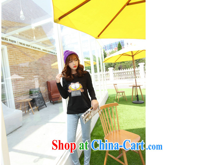 Optimize products, the XL women 2014 mm thick load fall Garfield cat stamp graphics thin thick sister solid T-shirt T-shirt black XXXL pictures, price, brand platters! Elections are good character, the national distribution, so why buy now enjoy more preferential! Health