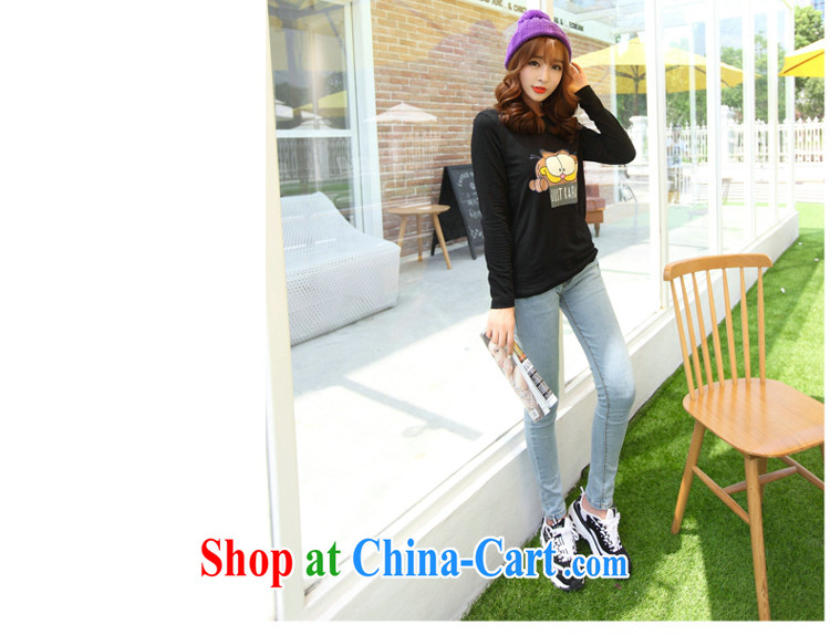 Optimize products, the XL women 2014 mm thick load fall Garfield cat stamp graphics thin thick sister solid T-shirt T-shirt black XXXL pictures, price, brand platters! Elections are good character, the national distribution, so why buy now enjoy more preferential! Health