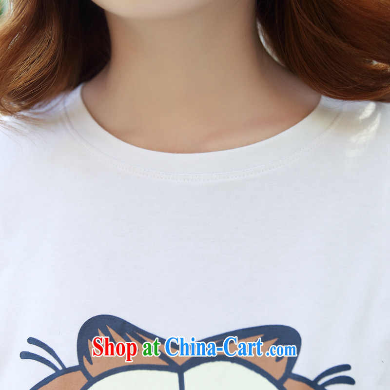 Optimized for the one XL female 2014 mm thick load fall Garfield cat stamp graphics thin thick sister solid T-shirt T-shirt black XXXL, optimize, Iraq (upinee), online shopping