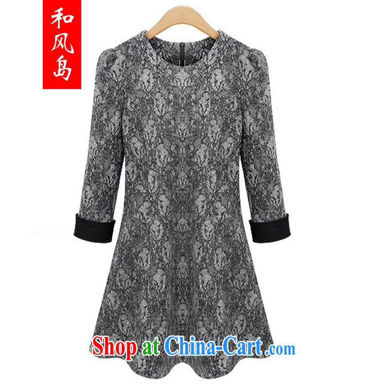 and wind Island autumn 2014 the new Europe is the focus on cultivating mm A Field dress and indeed XL women lace dresses women 071 figure color XL