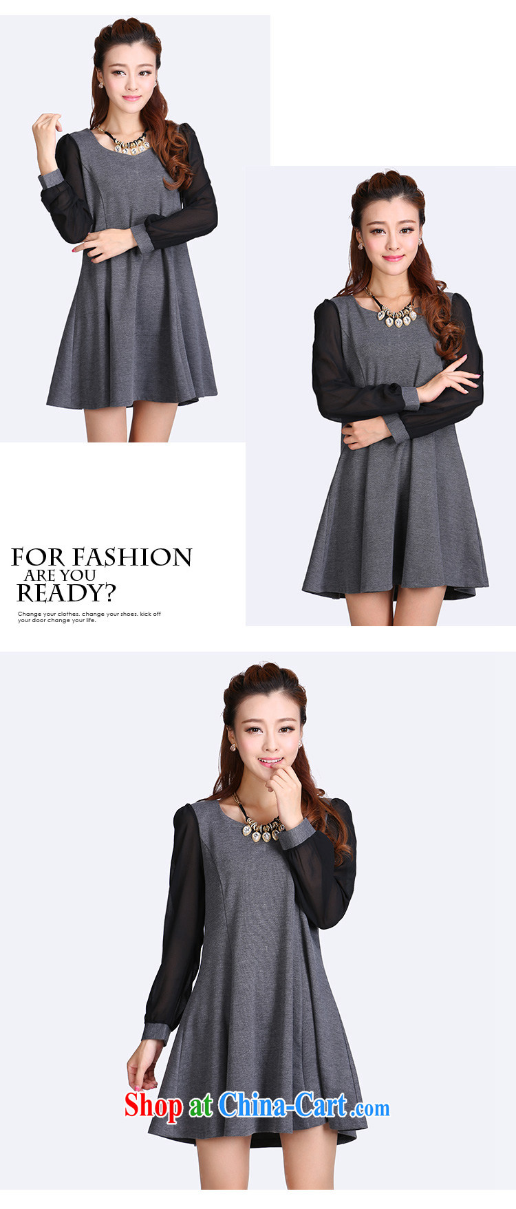 Laurie flower, Autumn 2014 female thick mm XL Korean snow woven cuff stitching graphics thin dresses 6609 gray 4 XL pictures, price, brand platters! Elections are good character, the national distribution, so why buy now enjoy more preferential! Health