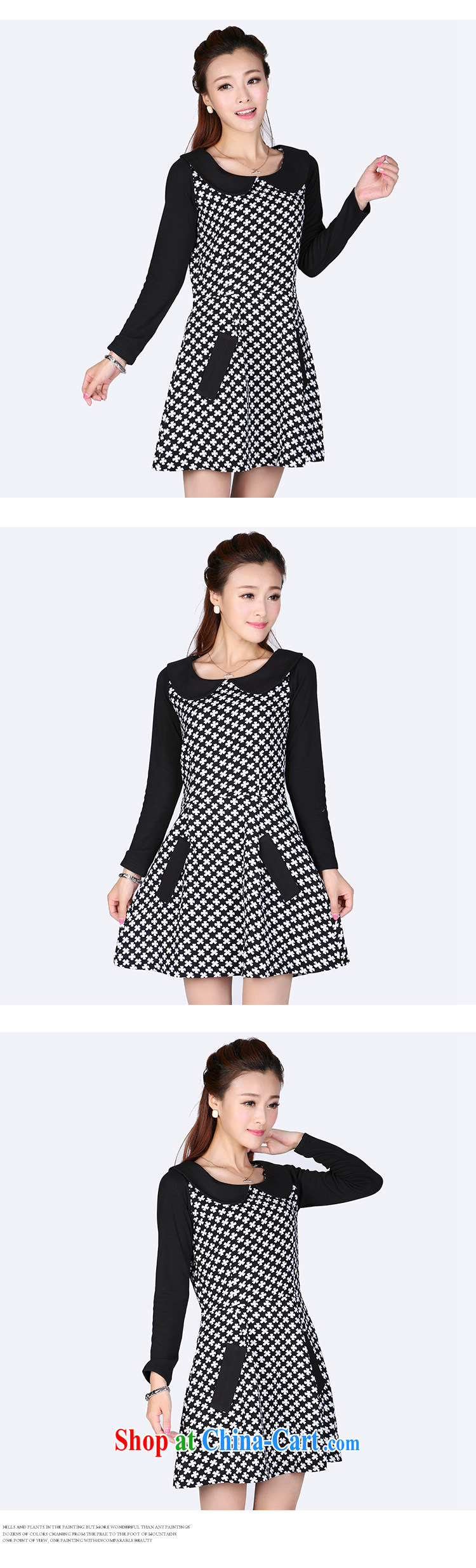 Laurie flower, XL women 200 Jack King autumn 2014 the new baby for long-sleeved dress 6608 black 3 XL pictures, price, brand platters! Elections are good character, the national distribution, so why buy now enjoy more preferential! Health