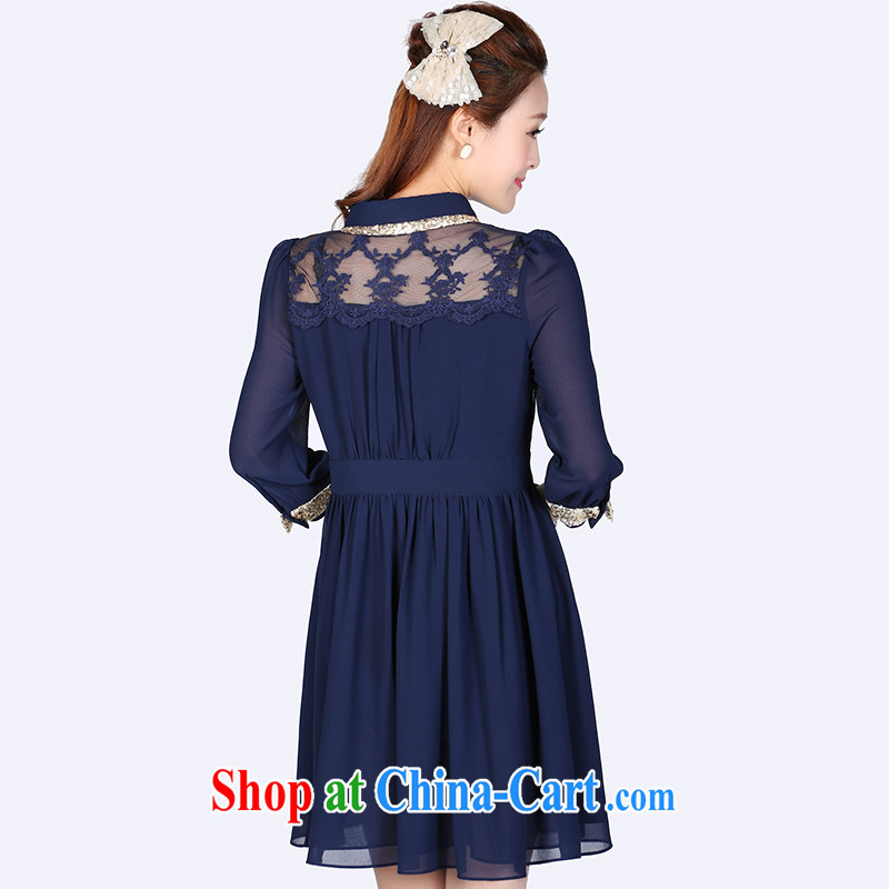 Elizabeth Anne flower, the code female fat sister 2015 summer is indeed the XL Korean snow in woven cuff dress 6617 7 sub 6 cuff XL, Shani Flower (Sogni D'oro), and, on-line shopping