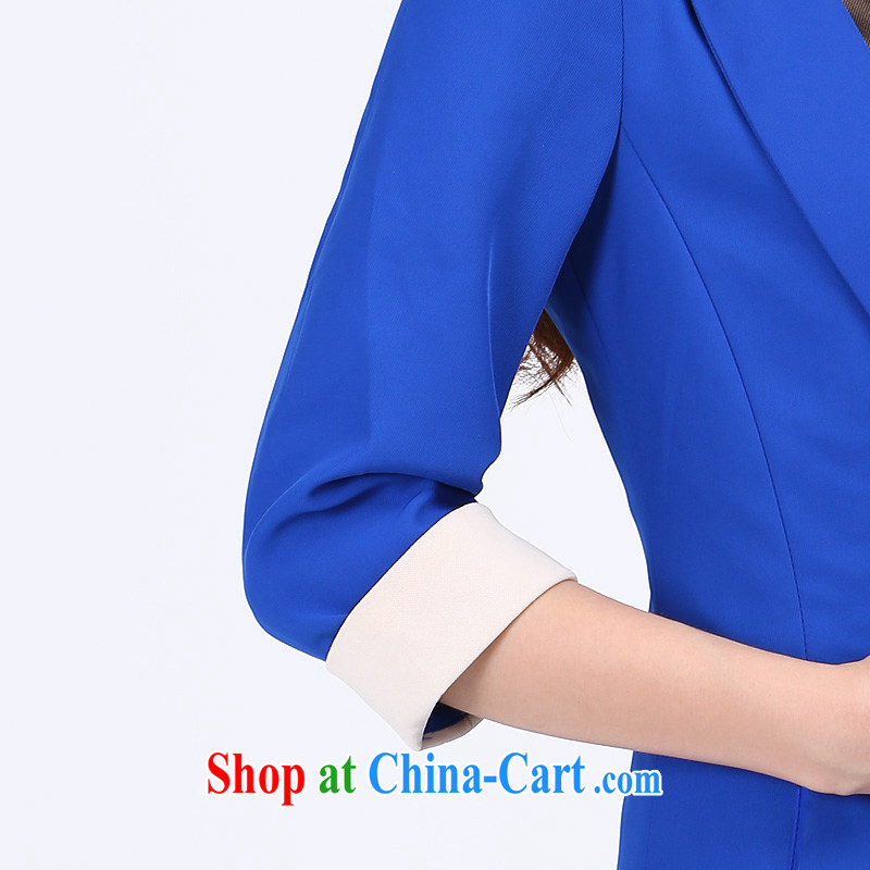 Laurie flower, the Code women mm thick Korean autumn 2014 the new Korean video thin coat small suits 6736 blue 6 XL, Shani Flower (Sogni D'oro), online shopping