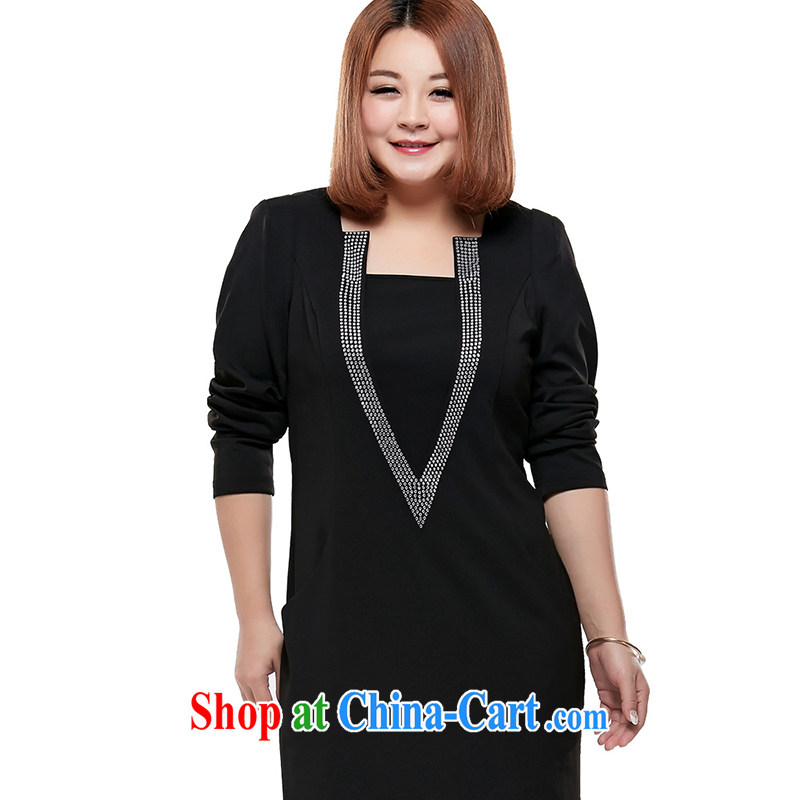 XL long-sleeved dresses Korean Edition Black 6 XL, Susan Carroll, Ms Elsie Leung Chow (MSSHE), shopping on the Internet