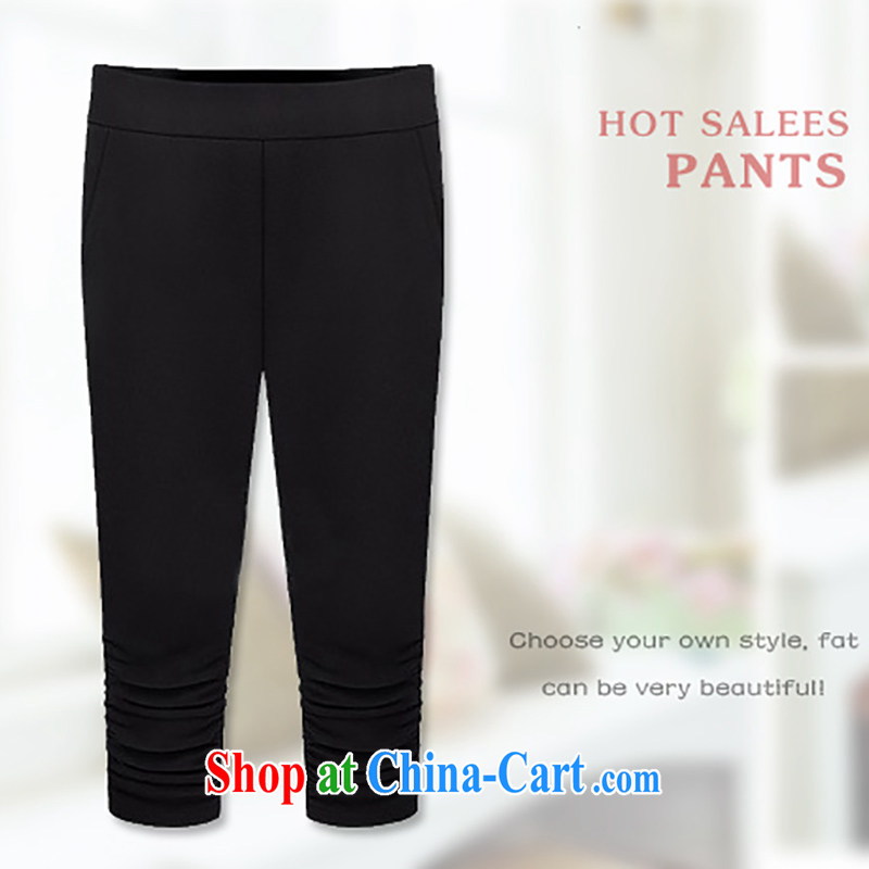 Laurie flower, the Code women pants solid fat sister summer wear thick, graphics thin, 7 feet thick, Trouser Press mm female pants 4622 black 5 XL, Shani Flower (Sogni D'oro), and, on-line shopping