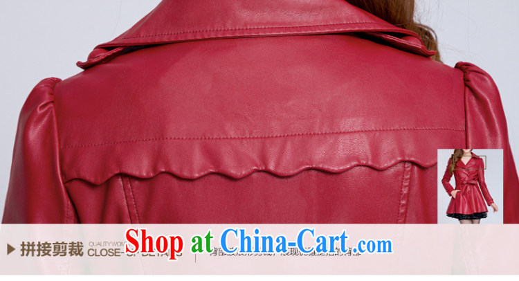 Autumn 2014 the new, larger female Korean fat sister graphics thin, the fat increase PU leather jacket red 6 XL pictures, price, brand platters! Elections are good character, the national distribution, so why buy now enjoy more preferential! Health
