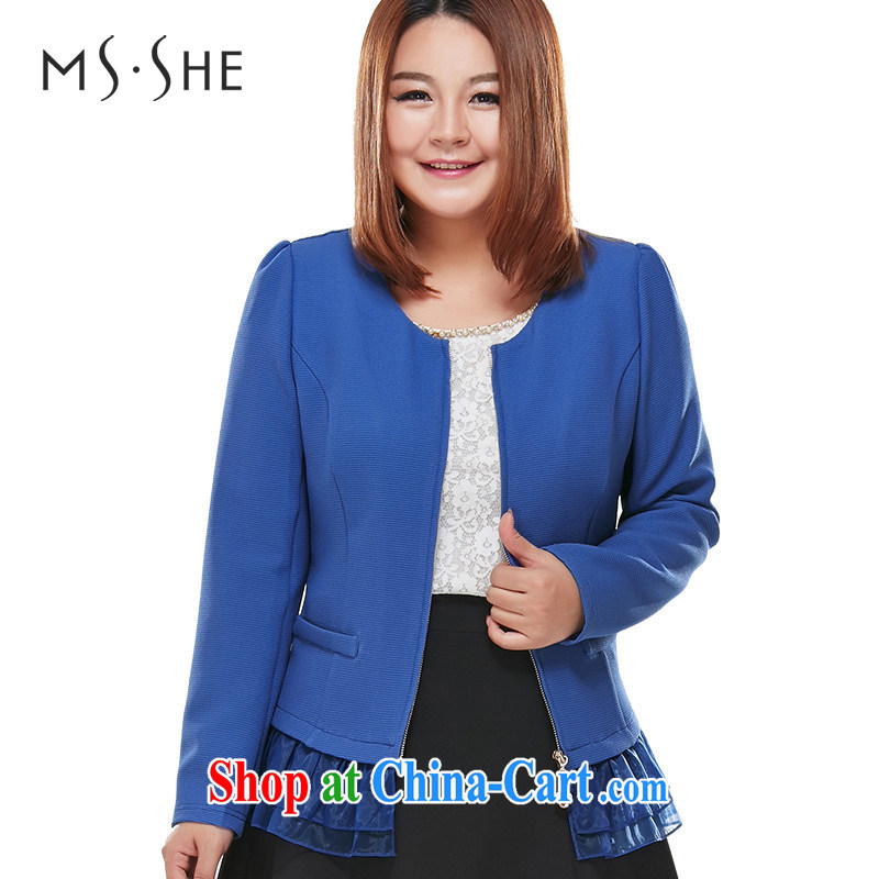 MsShe XL women's coats thick MM autumn 2014 the long-sleeved stitching snow woven on T-shirt graphics thin 7599 black 2 XL, Susan Carroll, Ms Elsie Leung Chow (MSSHE), shopping on the Internet