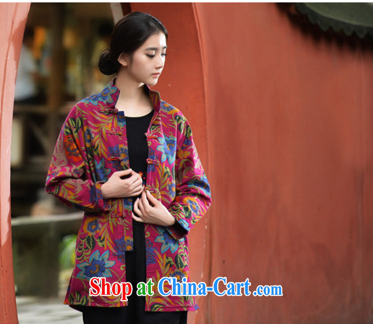 In 2015 Moon new Ethnic Wind women cotton Ma-tie Chinese stamp retro mulberry cloth windbreaker jacket coat suit L pictures, price, brand platters! Elections are good character, the national distribution, so why buy now enjoy more preferential! Health