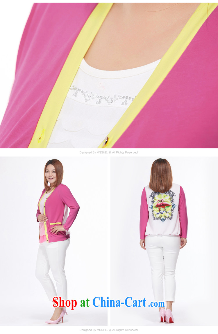 MSSHE XL ladies' 2015 spring load, generation, stamp duty cotton T-shirt ladies stitching long-sleeved V collar cardigan jacket pre-sales by 7461 red 3 XL - pre-sale 6.20 to the pictures, price, brand platters! Elections are good character, the national distribution, so why buy now enjoy more preferential! Health