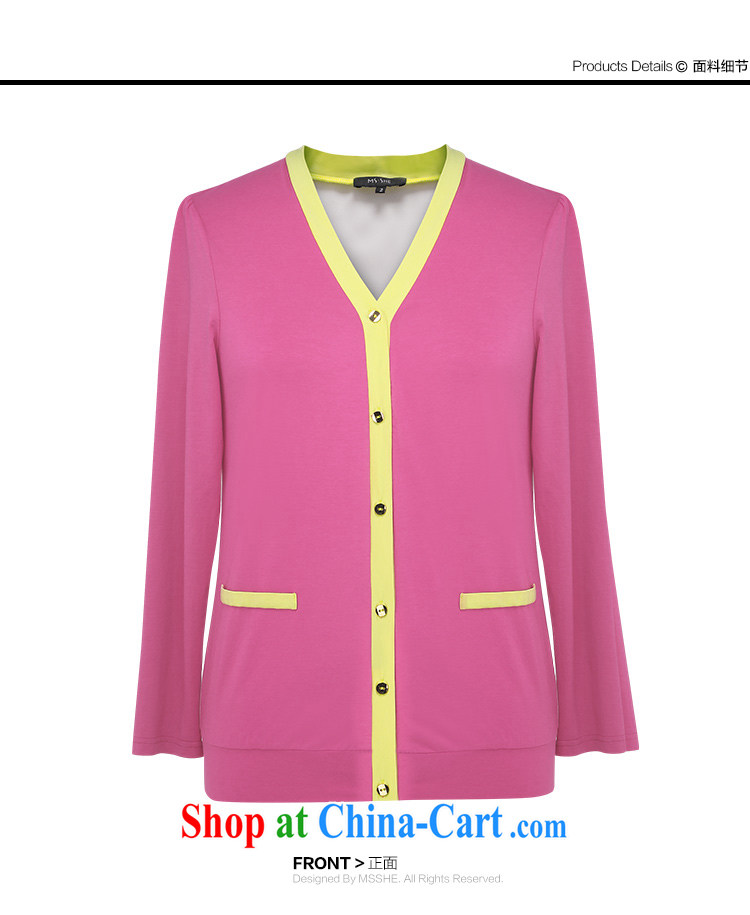 MSSHE XL ladies' 2015 spring load, generation, stamp duty cotton T-shirt ladies stitching long-sleeved V collar cardigan jacket pre-sales by 7461 red 3 XL - pre-sale 6.20 to the pictures, price, brand platters! Elections are good character, the national distribution, so why buy now enjoy more preferential! Health