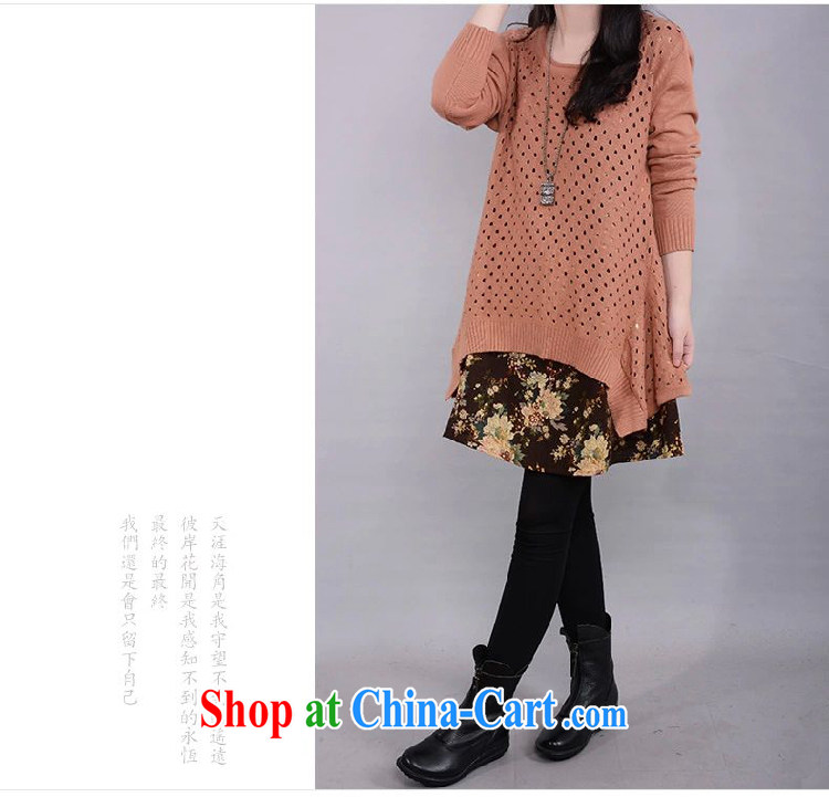 Yun, Sophie 2015 spring new stylish Korean version thick MM sweater cotton ma Two-piece knitted sweater dress code the dress apricot XL pictures, price, brand platters! Elections are good character, the national distribution, so why buy now enjoy more preferential! Health