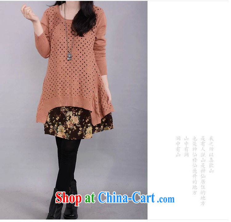 Yun, Sophie 2015 spring new stylish Korean version thick MM sweater cotton ma Two-piece knitted sweater dress code the dress apricot XL pictures, price, brand platters! Elections are good character, the national distribution, so why buy now enjoy more preferential! Health