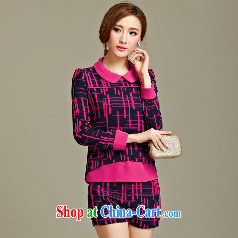 cheer for the code dress thick MM fall/winter new fat people dress graphics thin irregular streaks long-sleeved large T pension department of the 2239 red 2 XL, cheer for (qisuo), and shopping on the Internet