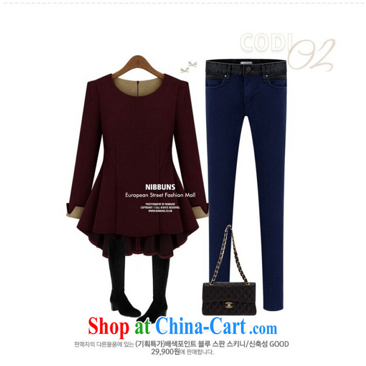 And Jacob, 2014 new, larger female long-sleeved large code t-shirt thick mm loose video thin increase the fat solid shirt N 130 wine red XXXXXL pictures, price, brand platters! Elections are good character, the national distribution, so why buy now enjoy more preferential! Health