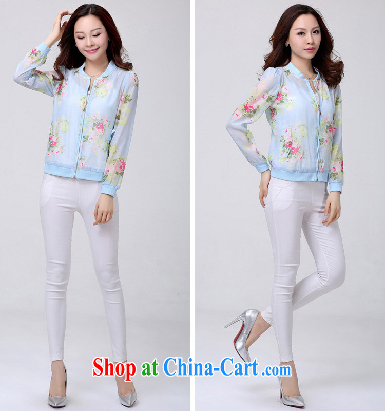 Constitution, and, indeed, blouses mm thick transparent Korean version 2015 spring new long-sleeved cultivating T shirts stamp snow woven shirts 2162 blue flower XL 125 - 140 Jack pictures, price, brand platters! Elections are good character, the national distribution, so why buy now enjoy more preferential! Health