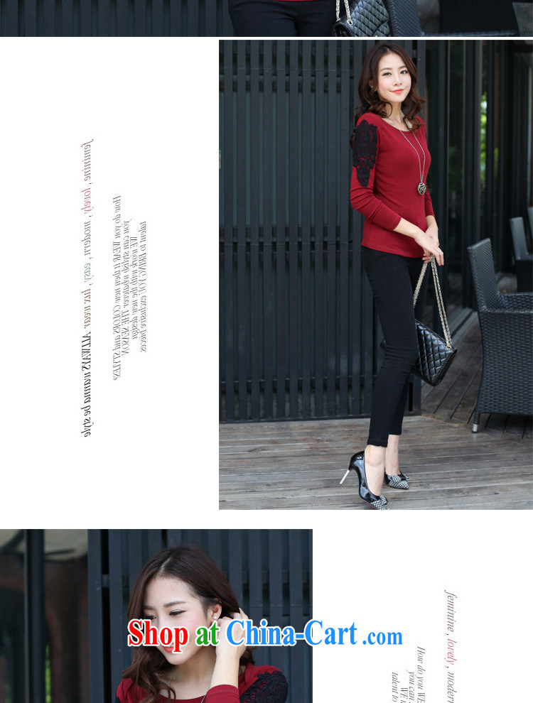 Jung-eun-large, with long-sleeved T-shirt girl, autumn and winter, new t-shirt solid fat, Video thin, Korean fashion, T-shirt Y 8088 red 4 XL pictures, price, brand platters! Elections are good character, the national distribution, so why buy now enjoy more preferential! Health